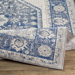 Lubbinge Traditional Navy Area Rug