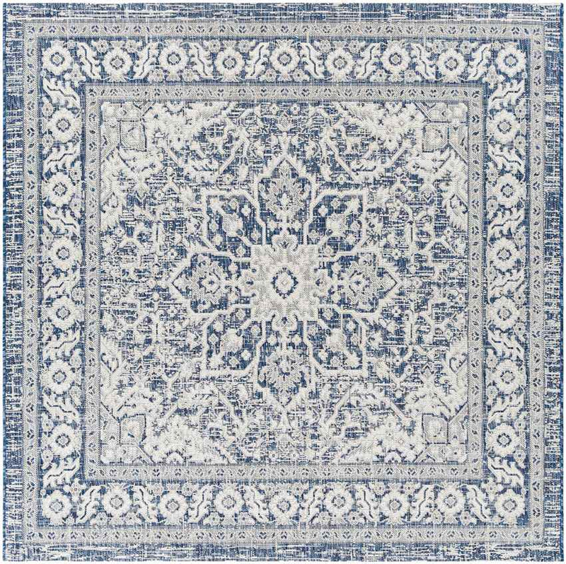 Mantinge Traditional Navy Area Rug