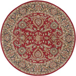 Palaiseau Traditional Bright Red Area Rug