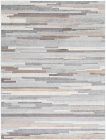 Orvelte Modern Medium Gray/Tan/White Area Rug