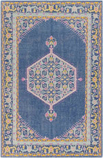 Lieving Traditional Navy Area Rug
