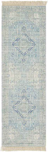 Winde Traditional Sky Blue Area Rug