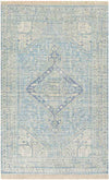 Winde Traditional Sky Blue Area Rug