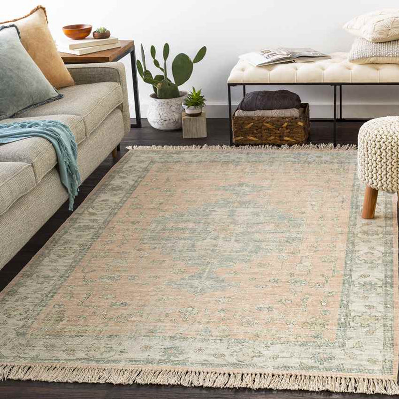 Wittelte Traditional Camel Area Rug