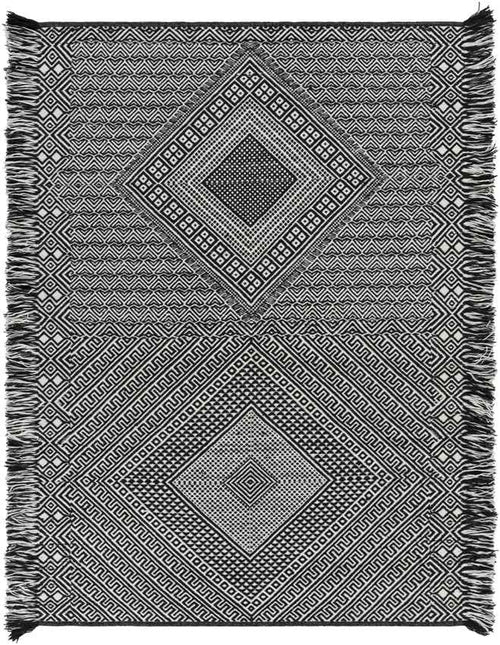 Buhler Global Black/Ivory Area Rug