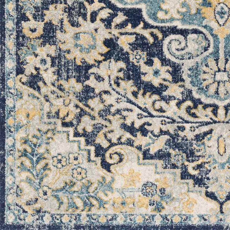 Gimel Traditional Sky Blue Area Rug