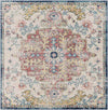Gimel Traditional Sky Blue/Garnet Area Rug