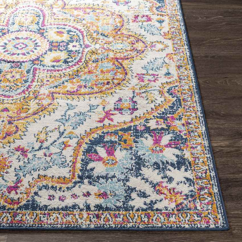 Deinum Traditional Navy Area Rug