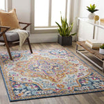 Deinum Traditional Navy Area Rug