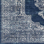 Burgwerd Traditional Navy Area Rug