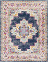 Zwilbroek Traditional Denim Area Rug