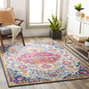 Buttinga Traditional Bright Pink Area Rug