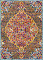 Cornjum Traditional Rust Area Rug