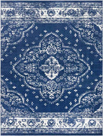 Blauwhuis Traditional Dark Blue Area Rug