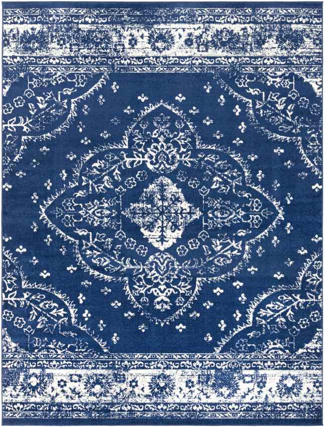 Blauwhuis Traditional Dark Blue Area Rug