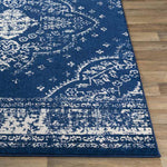 Blauwhuis Traditional Dark Blue Area Rug