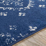 Blauwhuis Traditional Dark Blue Area Rug