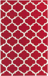 Rimini Cottage Bright Red Area Rug