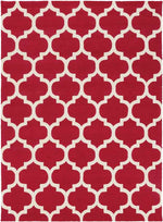 Rimini Cottage Bright Red Area Rug