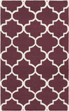 Woord Modern Burgundy Area Rug