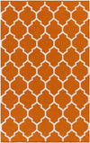 Zelhem Modern Bright Orange Area Rug