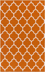 Zelhem Modern Bright Orange Area Rug