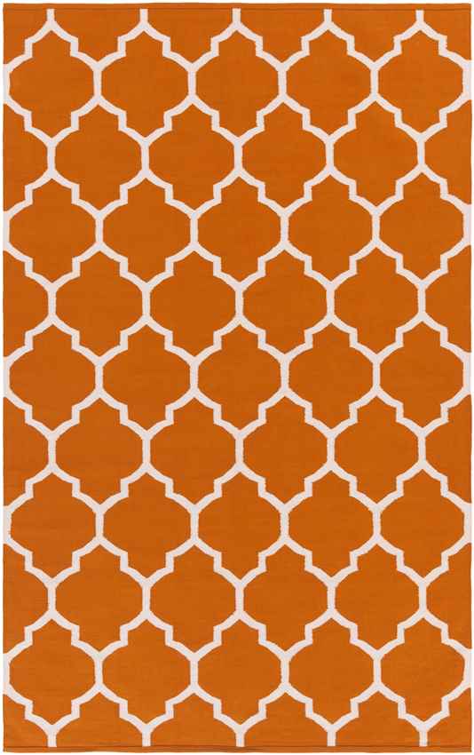 Zelhem Modern Bright Orange Area Rug