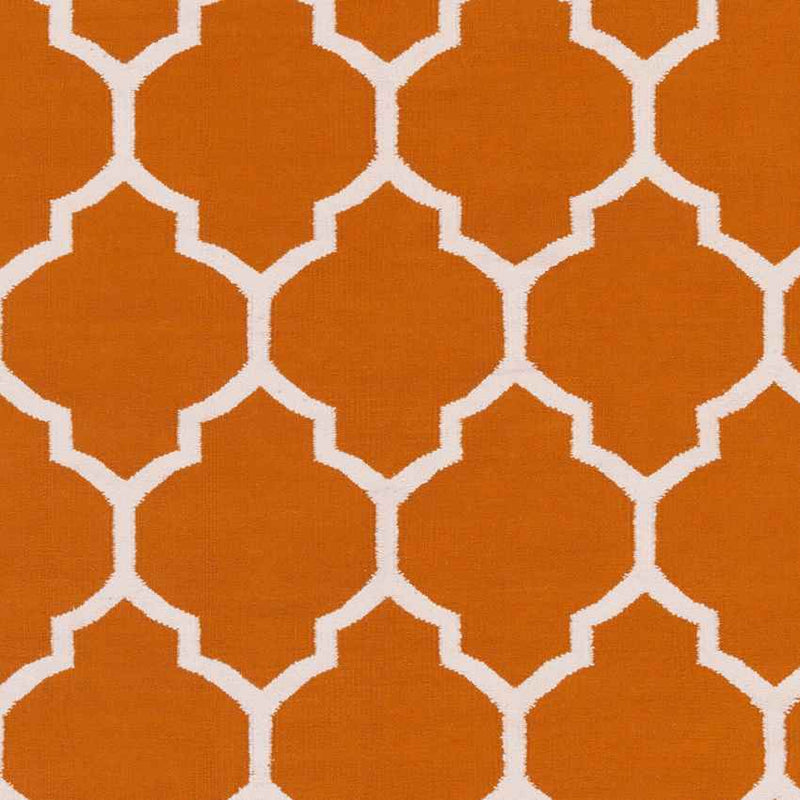 Zelhem Modern Bright Orange Area Rug