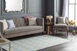Zetten Modern Aqua Area Rug