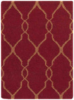 Hendon Modern Dark Red Area Rug