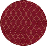 Hendon Modern Dark Red Area Rug