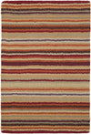 Oling Modern Burgundy Area Rug