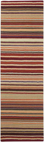 Oling Modern Burgundy Area Rug