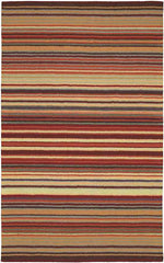 Oling Modern Burgundy Area Rug