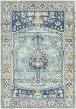 Balk Traditional Navy Area Rug