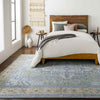 Ballum Traditional Sky Blue Area Rug