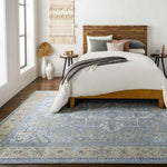 Ballum Traditional Sky Blue Area Rug