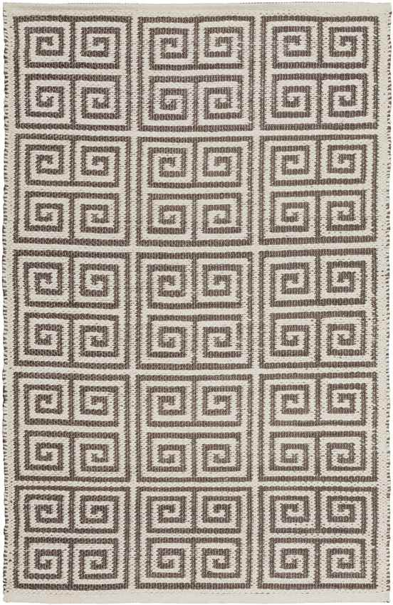 Toldijk Modern Dark brown/Cream Area Rug