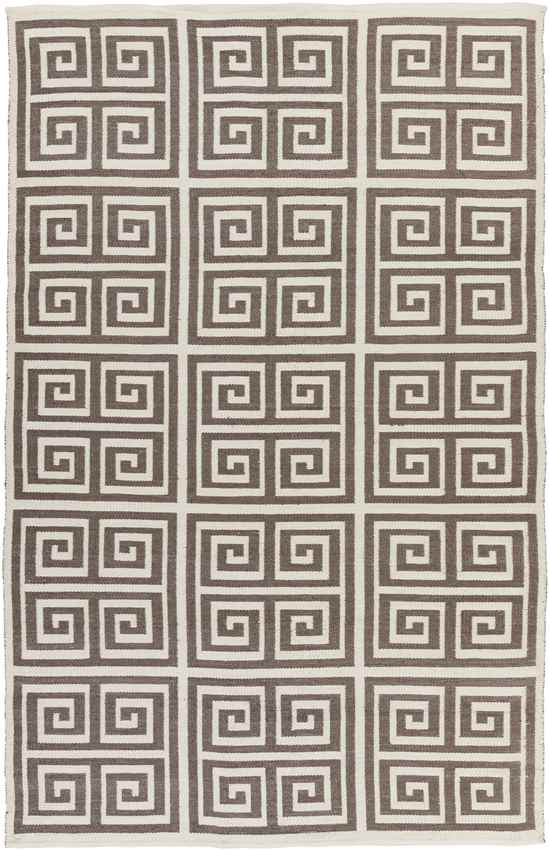 Toldijk Modern Dark brown/Cream Area Rug