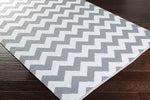 Tolkamer Modern Gray/White Area Rug