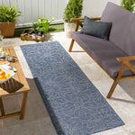 Broekoord Traditional Navy Area Rug