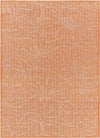 Broekoord Traditional Bright Orange Area Rug