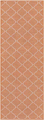 Bussum Traditional Bright Orange Area Rug