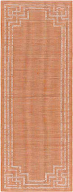 Calslagen Traditional Bright Orange Area Rug