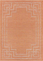 Calslagen Traditional Bright Orange Area Rug