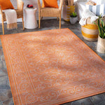 Castricum Traditional Orange Area Rug