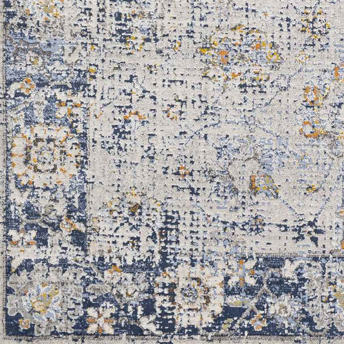 Lunteren Traditional Denim Area Rug