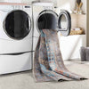 Laren Traditional Aqua Washable Area Rug