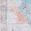 Laren Traditional Aqua Washable Area Rug