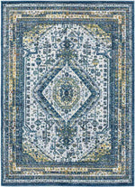 Obdam Traditional Sky Blue Area Rug
